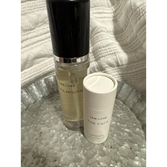 Tan Luxe The Face Illuminating Self Tan Drops-Light/Medium + Hydra Mousse 6.76oz